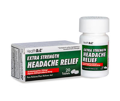 Extra Strength Headache Relief 250mg Acetaminophen Tablets, 20-Count