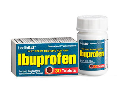 Ibuprofen 200mg Pain Reliver/Fever Reducer Tablets, 30-Tablets
