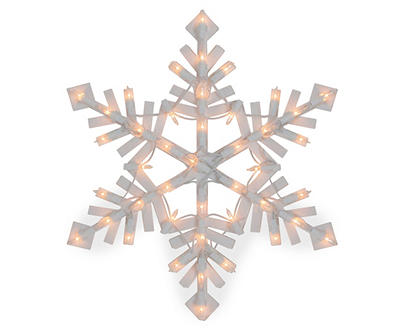 Snowflake Light-Up Window Silhouette Decor