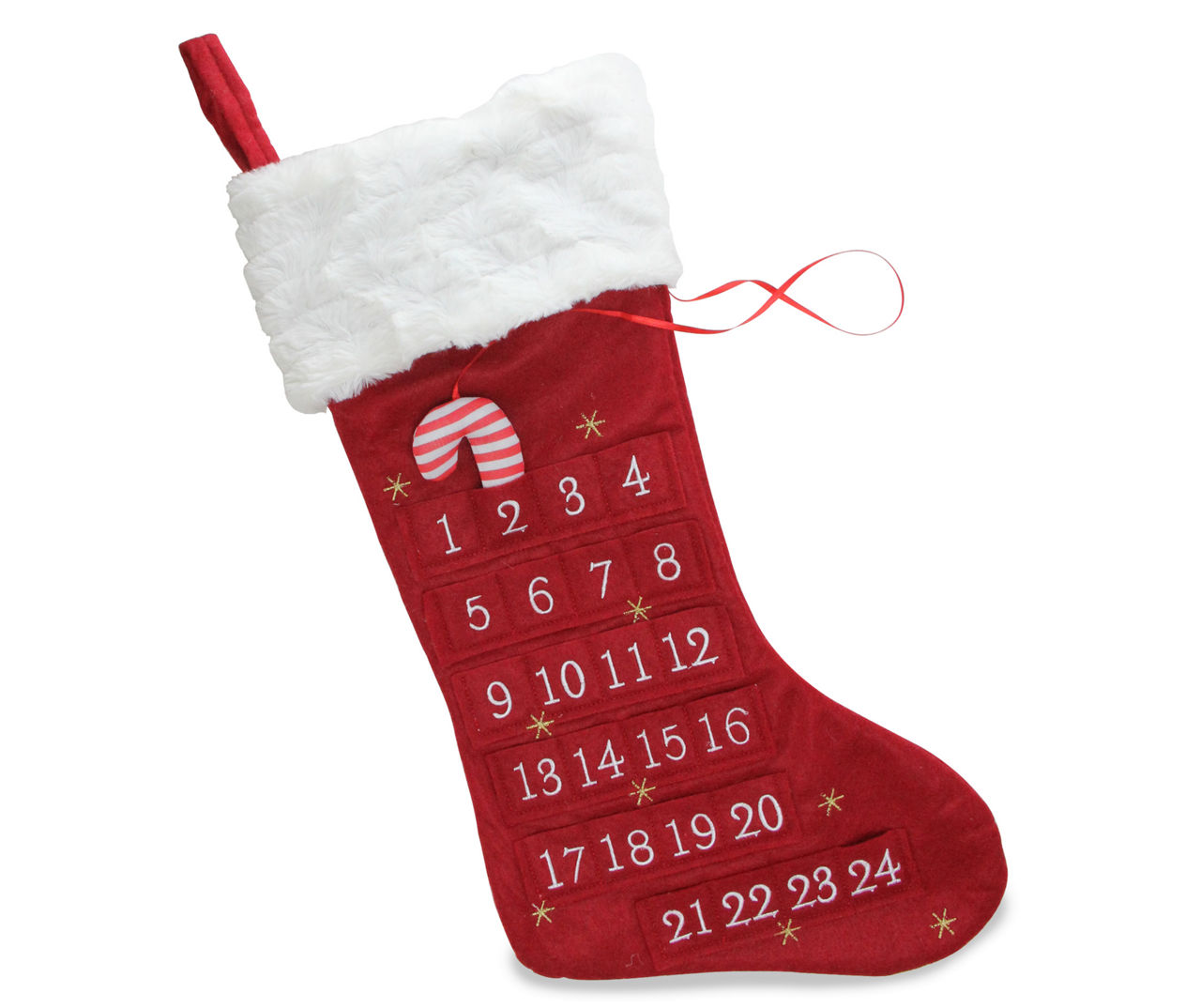 Red & White Advent Calendar Stocking Big Lots