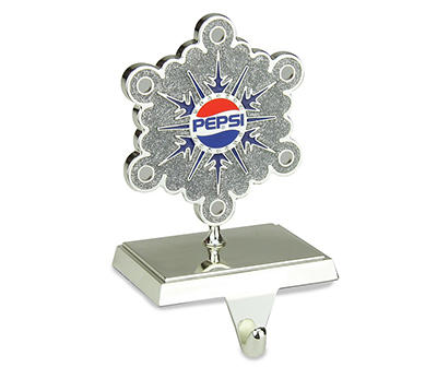 Silver & Blue Pepsi Logo Snowflake Stocking Holder
