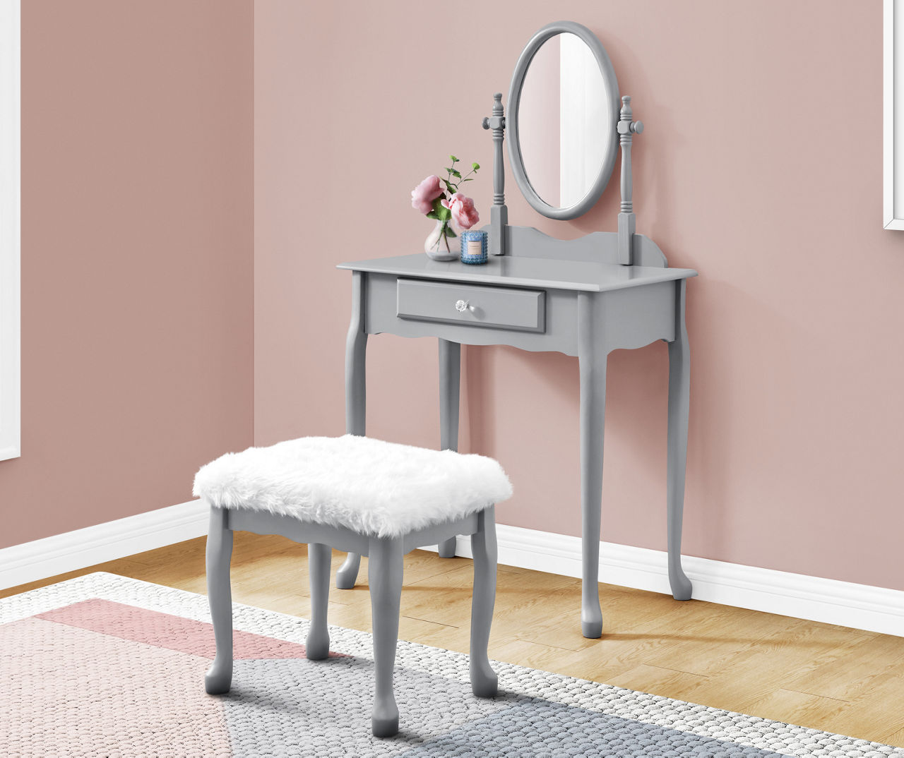 Big lots vanity and stool hot sale