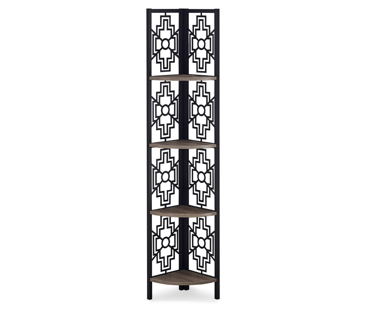 Monarch Monarch Geometric 4Shelf Corner Bookcase Big Lots