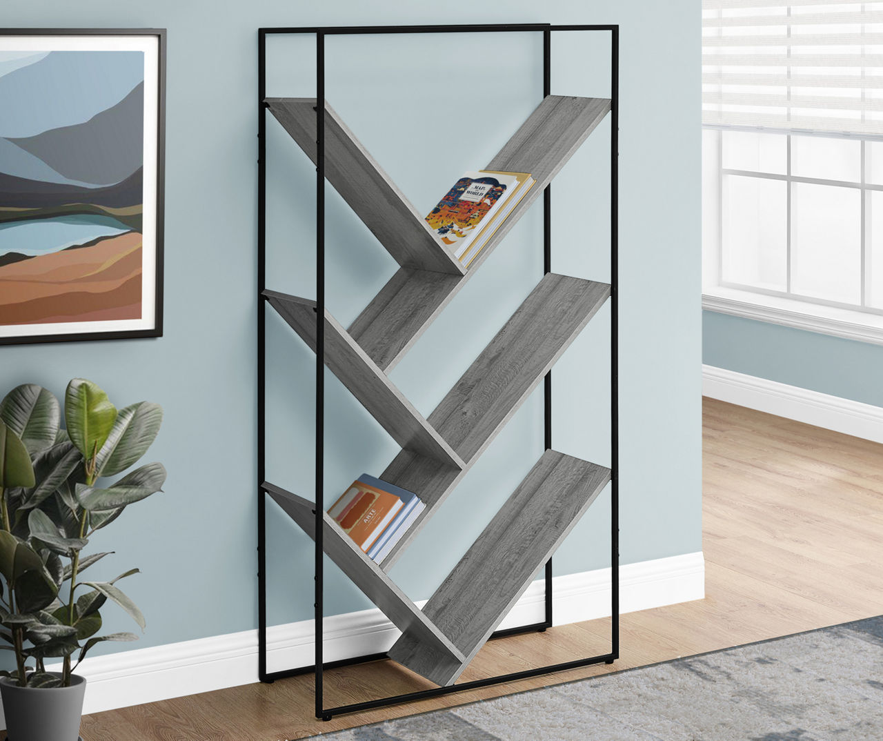 Small deals slanted bookshelf