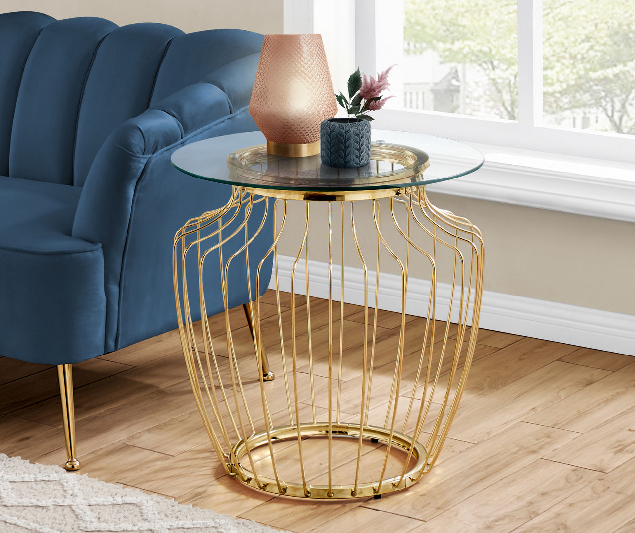 Monarch Gold Wire Cage End Table Big Lots