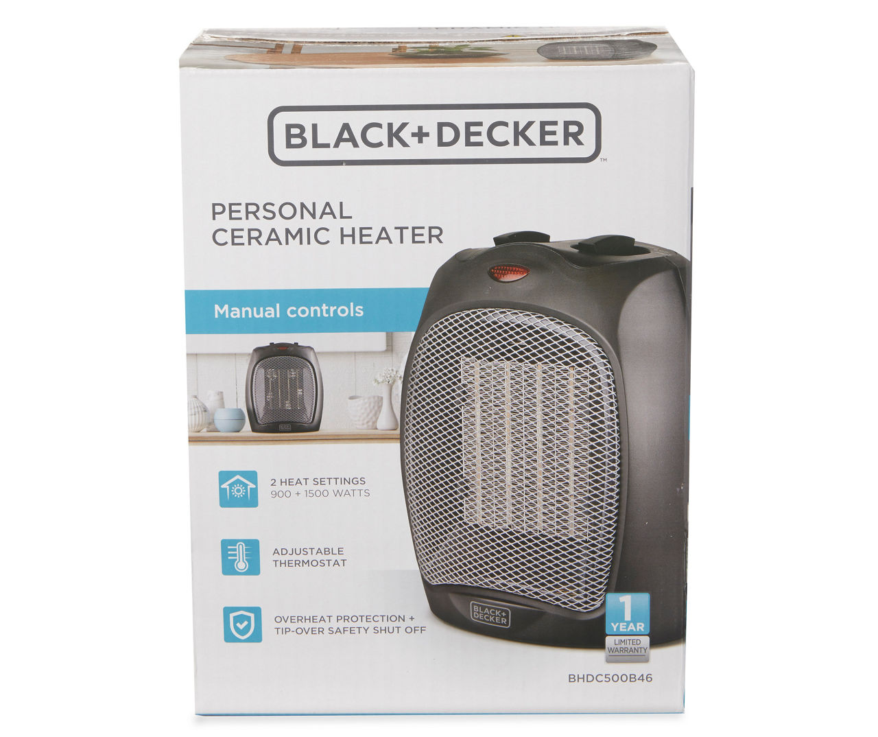 Black + Decker Black Personal Ceramic Heater