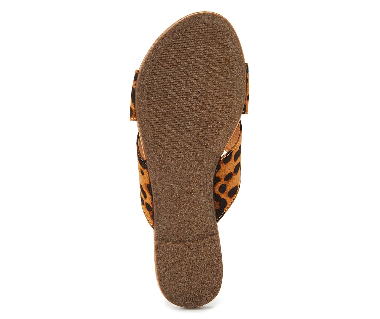 Women's Medium Crisscross Leopard Print Slide Sandals | Big Lots