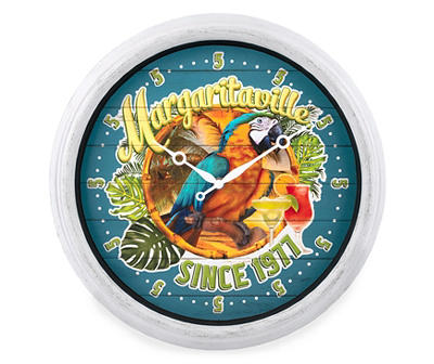 “Since 1977” Parrot Indoor/Outdoor Wall Clock, (15.75”)