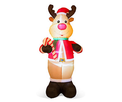 8' Inflatable LED Reindeer