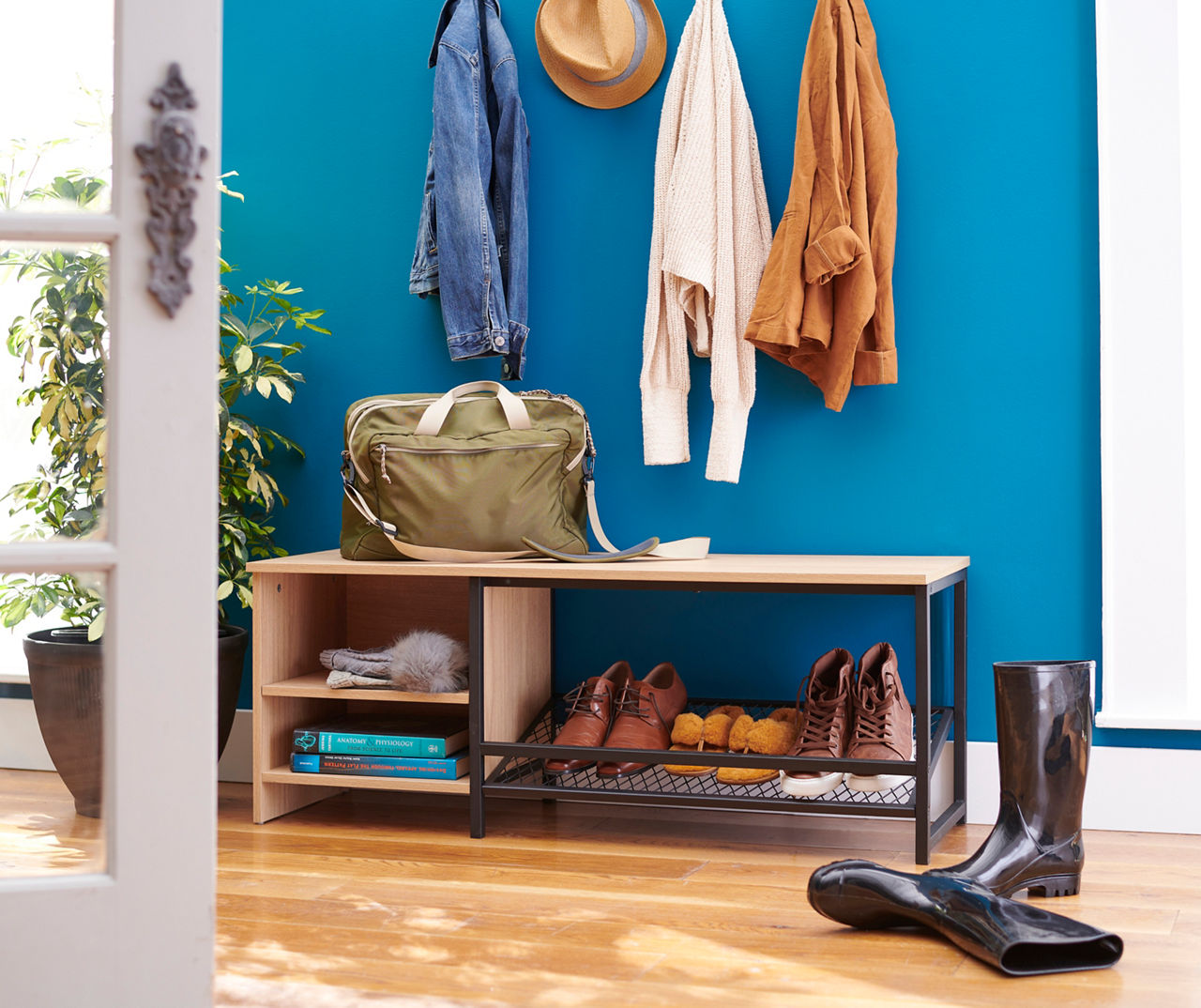 Real Living Tribeca Shoe Storage Entryway Bench