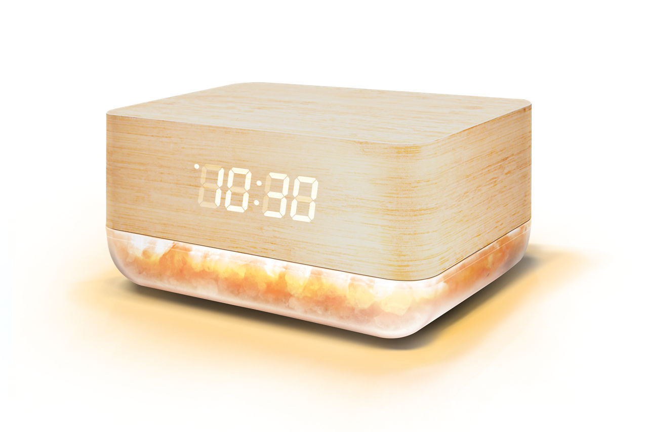 Wood Print Himalayan Salt Sunrise Alarm Clock Big Lots