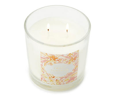 MB 14OZ GLASS CANDLE WHITE