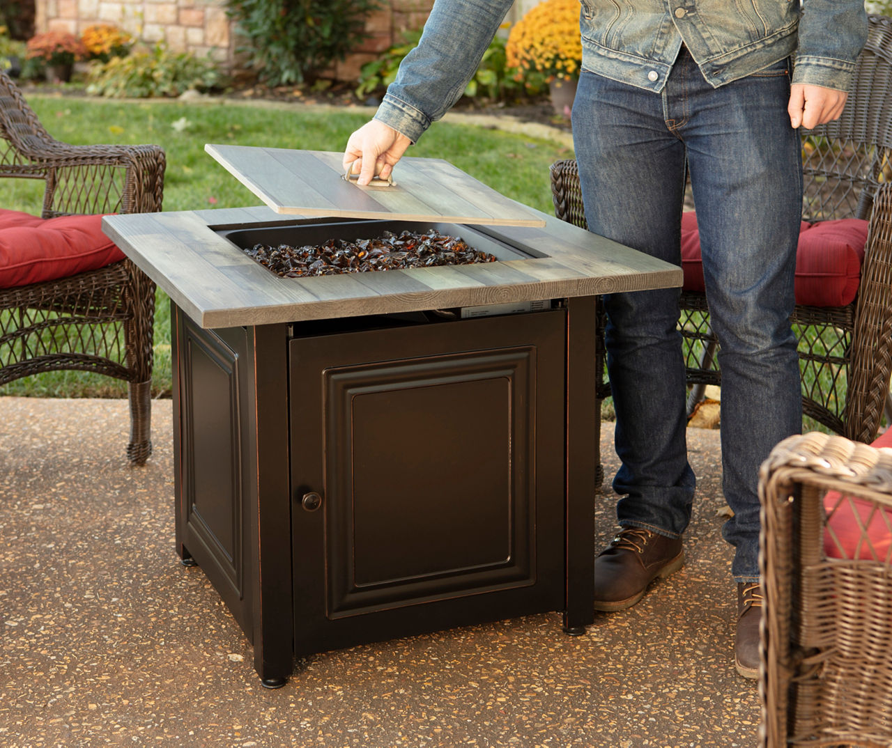 Fire pit table set best sale big lots