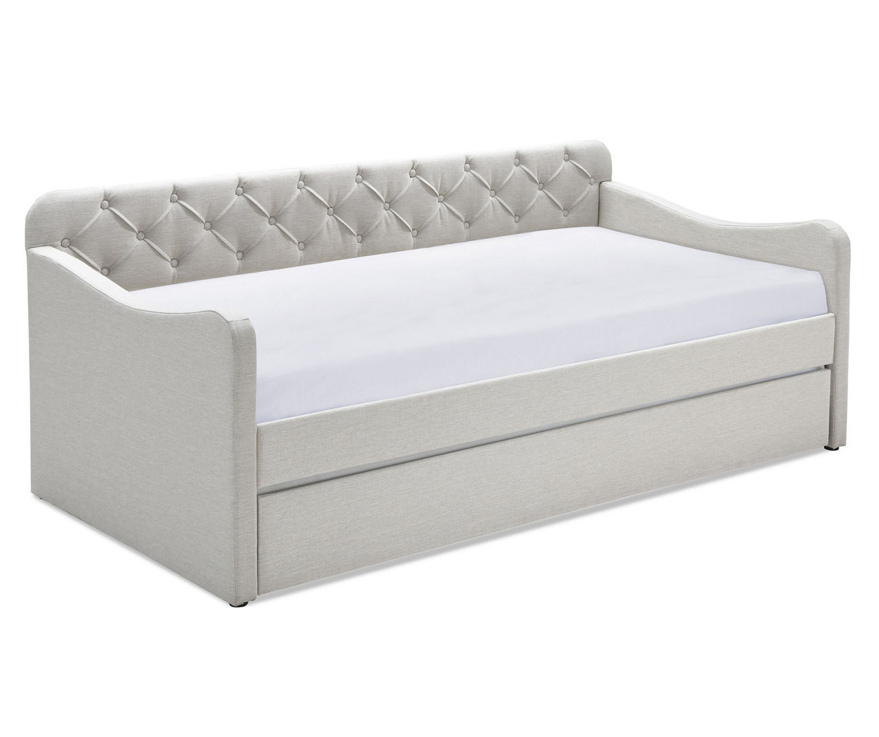 Gray upholstered daybed with deals trundle big lots