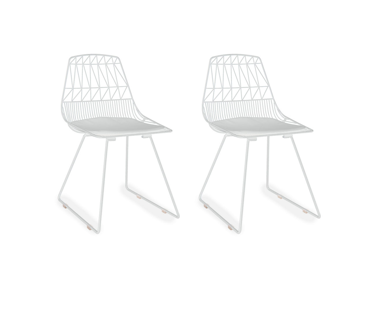 Vivi White Metal Dining Chairs, 2Pack Big Lots