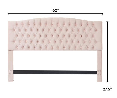 French Pearl Gray Celeste Upholstered Queen Headboard