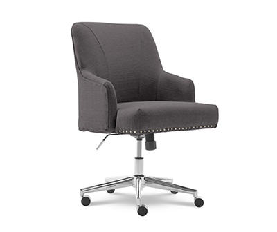 Leighton Dark Gray Memory Foam Fabric Office Chair