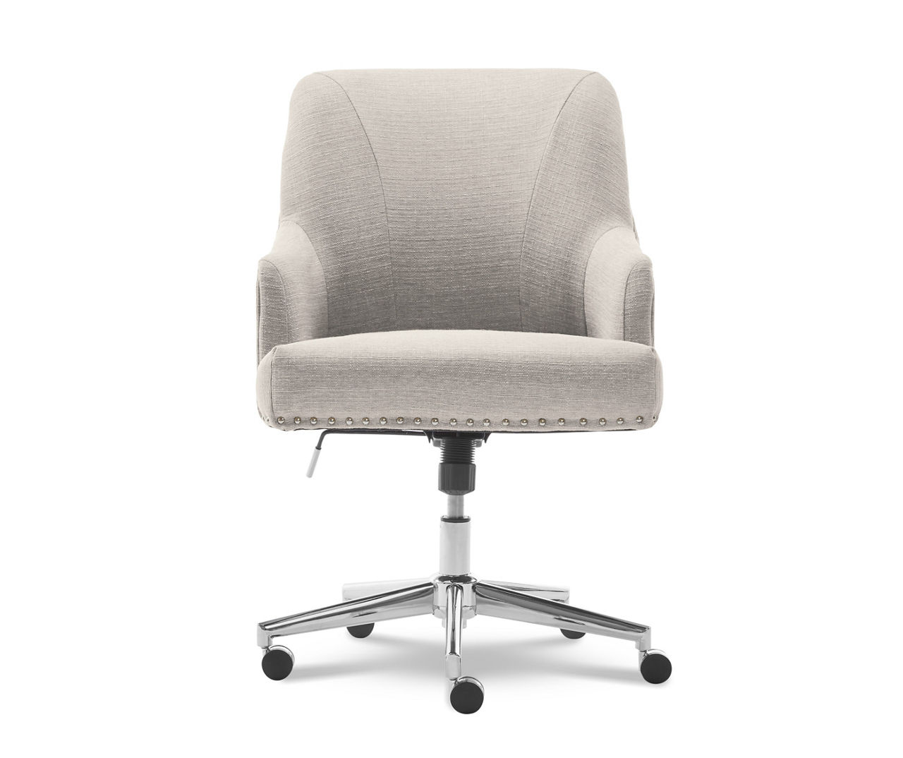 Leighton Light Gray Memory Foam Fabric Office Chair