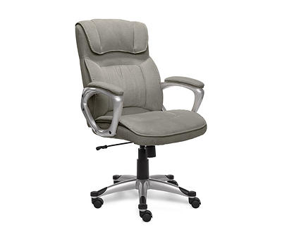 Glacial Gray Linen Executive Office Chair