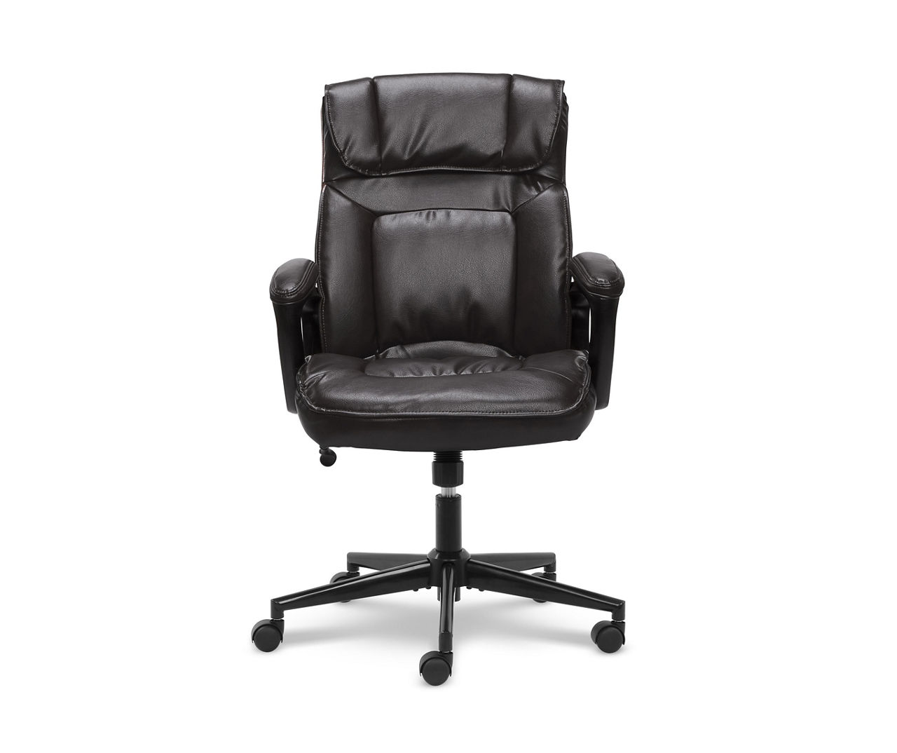 Serta Style Hannah I Bonded Leather High-Back Office Chair, Comfort Black