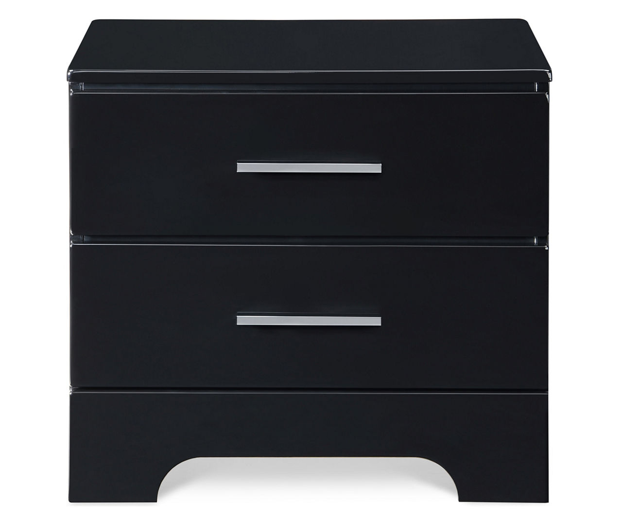 Black Hudson 2-Drawer Wood Nightstand | Big Lots