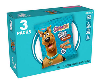Scooby-Doo Cinnamon Graham Cracker Snacks, 3-Pack