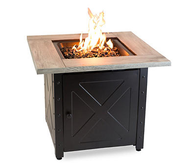 Wood Look Top Gas Fire Pit Table, Endless Summer Fire Pit Customer Service