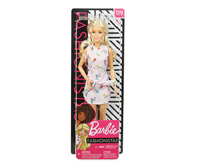 Wearing Shirt Dress 119 #NG Barbie Fashionistas Doll with Long Blonde Hair 