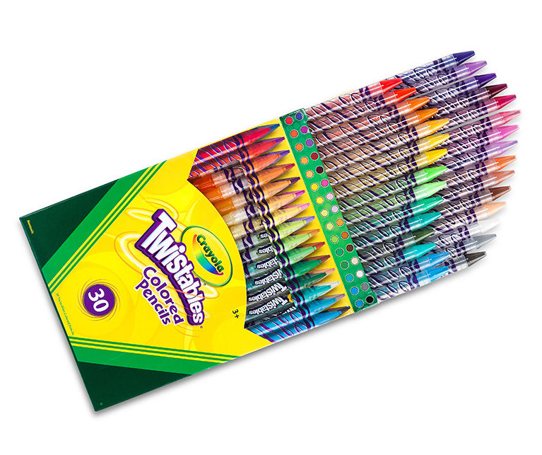 Crayola Twistables Colored Pencils, Always Sharp, Art Tools For