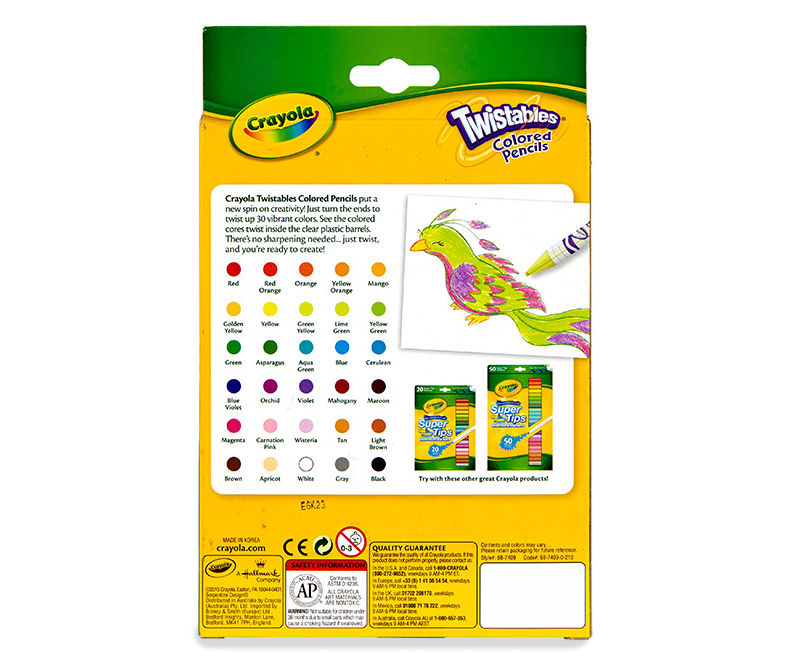 Crayola Twistables Colored Pencils, 30-Count
