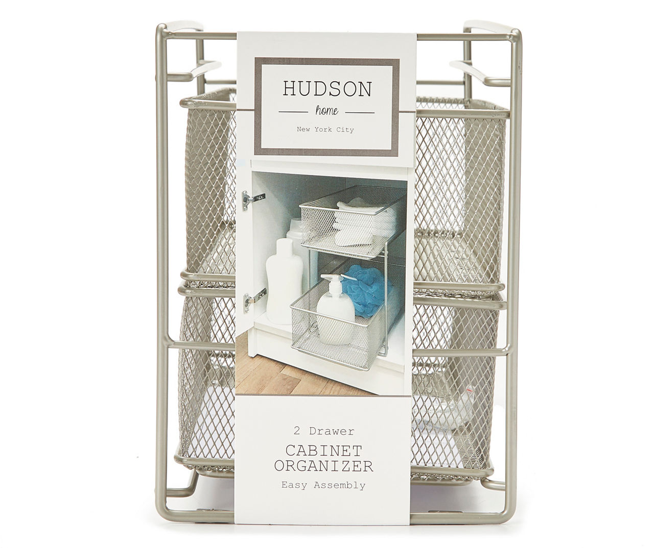 Hudson Home Silver 2-Drawer Cabinet Organizer