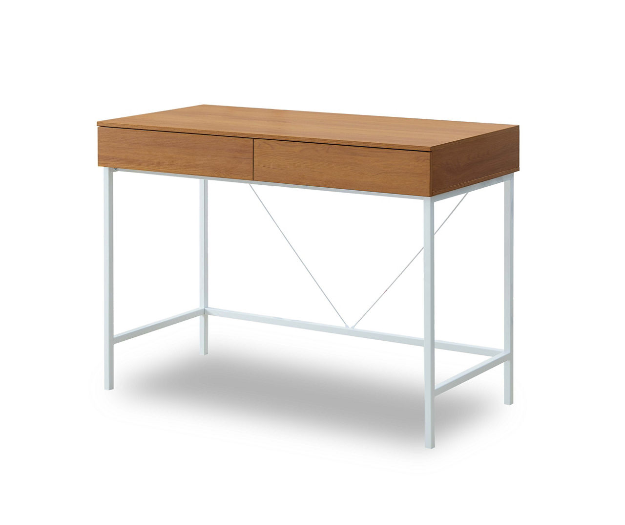 Buy Writing Desk for Home Office Small Desk With Drawer Oak Mid