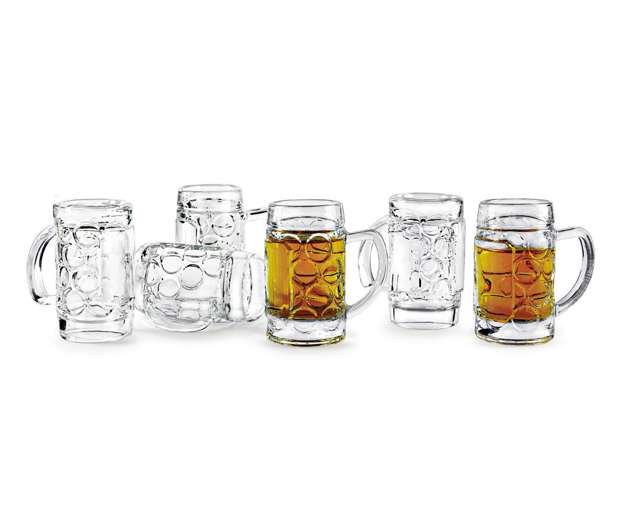 Circleware Roadhouse Mini Beer Mug Shot Glasses with Handles Tavern - Set of 12 