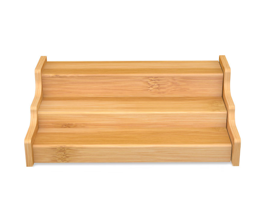 Expandable Bamboo Wood 3-Tiered Shelf