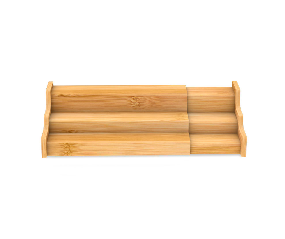 Expandable Bamboo Wood 3-Tiered Shelf