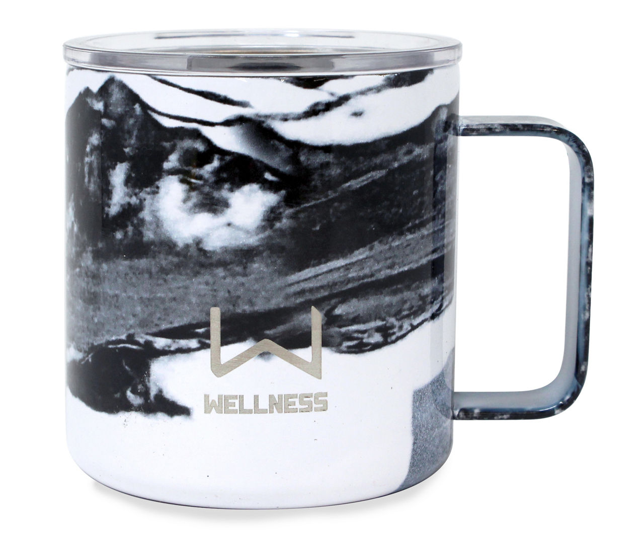 Black Marble Stainless Steel Travel Mug