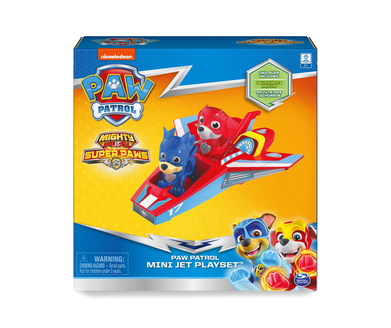 Paw Patrol Mighty Pups PAWs Mini Jet Play Set | Big Lots