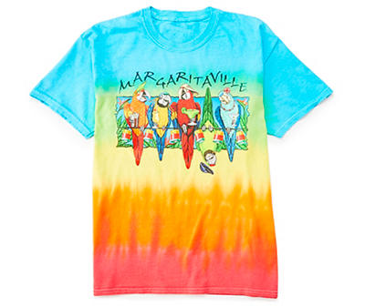 Margaritaville Men's Tie-Dye Parrots Tee