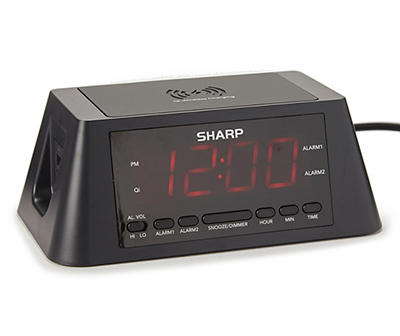 Dual Alarm Clock with QI Wireless Charging
