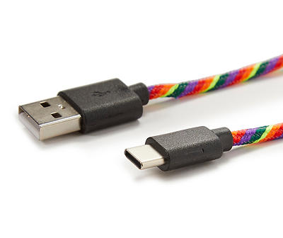 Colorways Rainbow Swirl USB Type-C 5' Cable