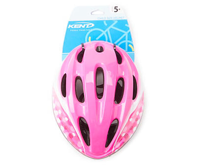 Child Pink & White Dot Bicycle Helmet