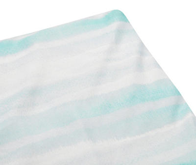 Aqua & Gray Stripe Full 14-Piece Reversible Comforter Set