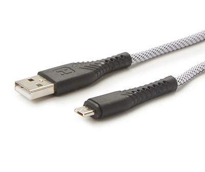 Black Micro USB 10' Nylon Cable