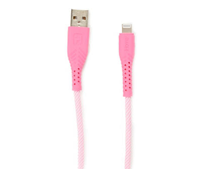 Bright Pink Lightning 6' Nylon Cable