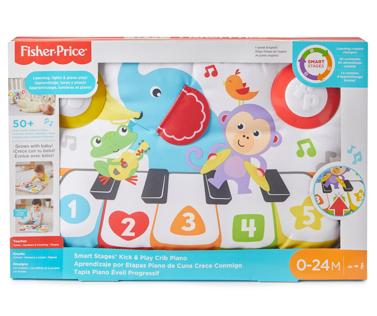 esta ahí progresivo Sufijo Fisher-Price Smart Stages Kick & Play Crib Piano | Big Lots