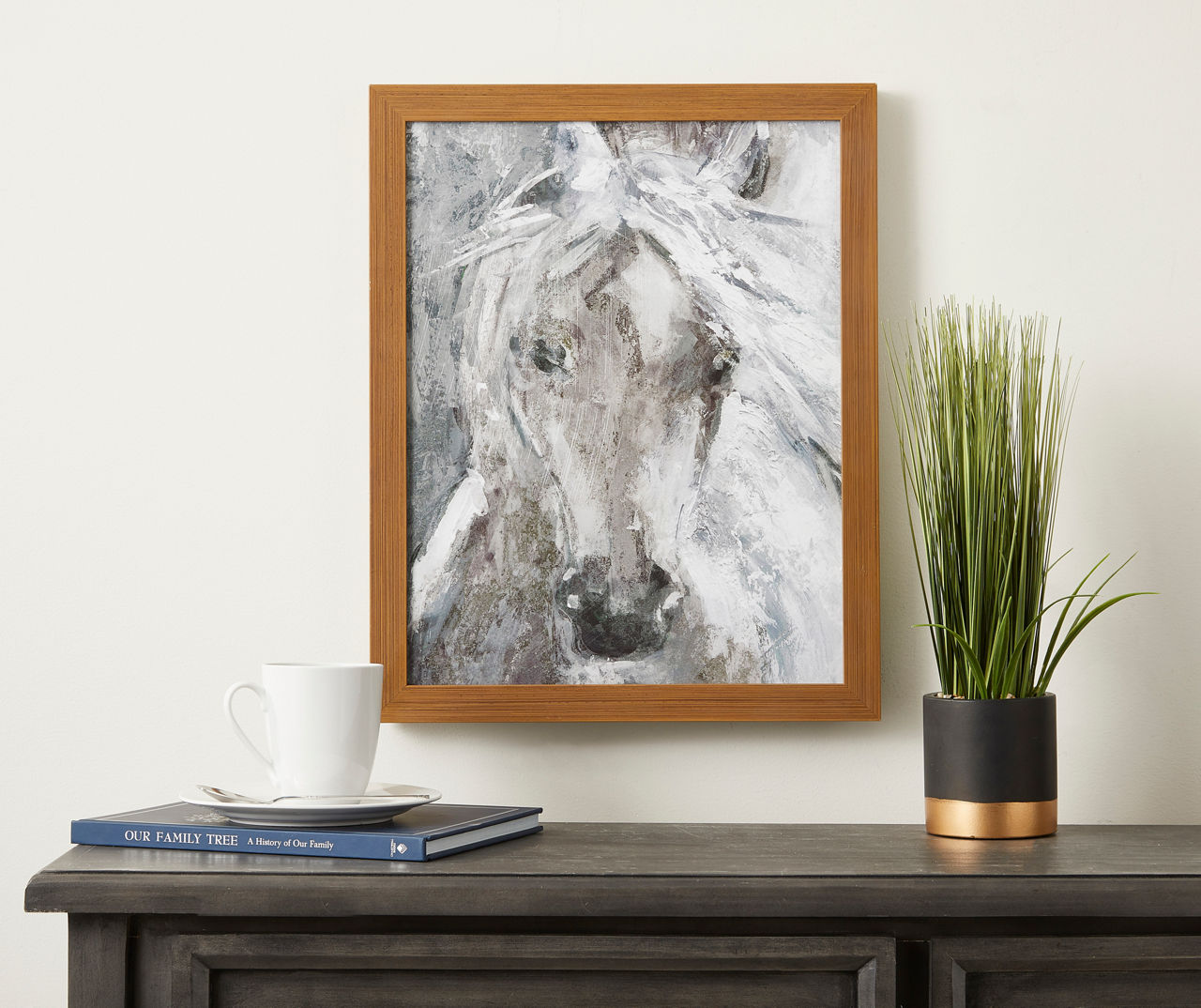 Broyhill White Horse Framed Plaque | Big Lots