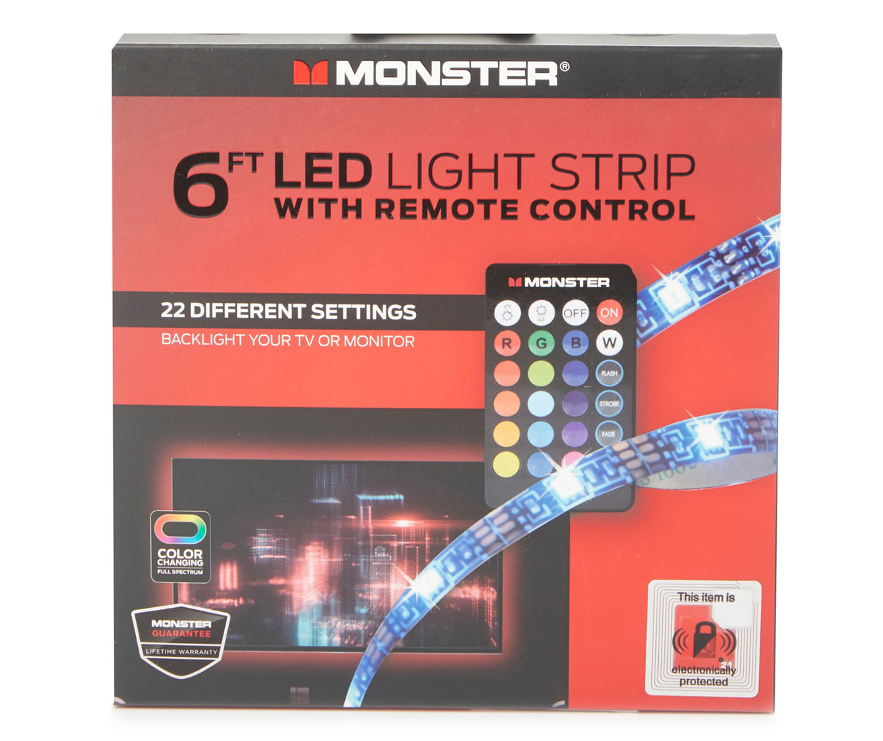 Monster 6 LED Light Strip With Remote Control Big Lots