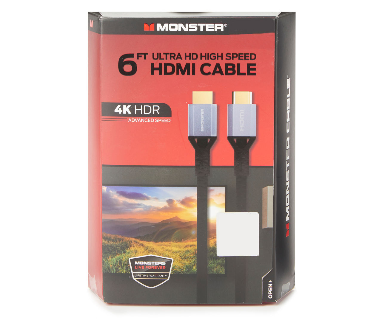 Tilbud Gensidig guld Monster 6' Black Ultra HD High Speed HDMI Cable | Big Lots