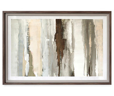 Abstract Gray & Brown Framed Print