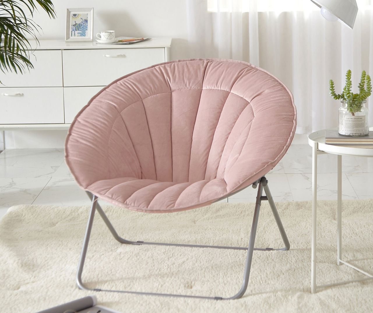 Pink store moon chair